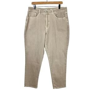 Old Navy | High Rise Curvy O.G. Straight Secret Smooth Pockets Beige Ankle Jeans